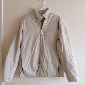Hill City Huckberry Thermal Light Puffer Shirt Jacket Cream/Ivory